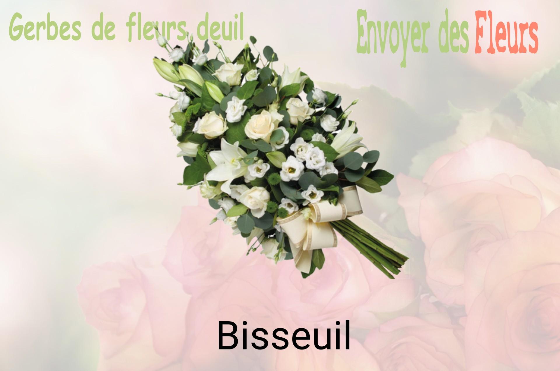 Gerbe de fleurs de deuil livrée à Bisseuil